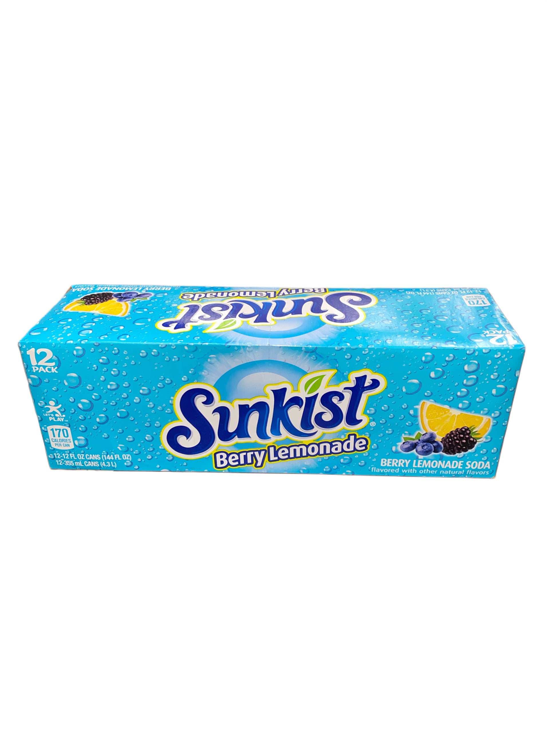 Sunkist Berry Lemonade Can 355ML - U.S Edition - Beverage - Case of 12 - BB: N/A - Extreme Snacks Wholesale