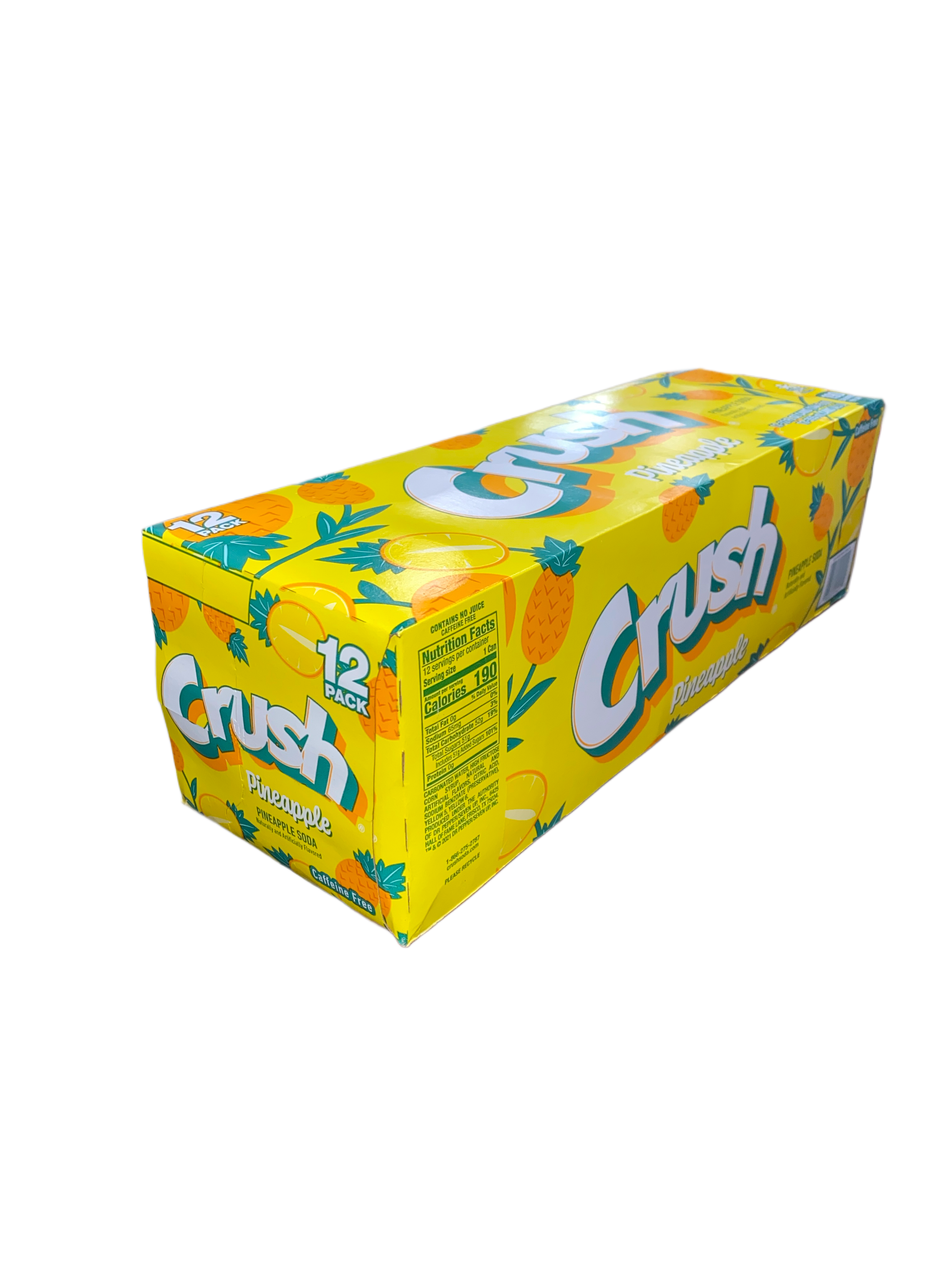 Crush Pineapple Pop Can 355ML - U.S Edition - Beverage - Case of 12 - BB: N/A - Extreme Snacks Wholesale