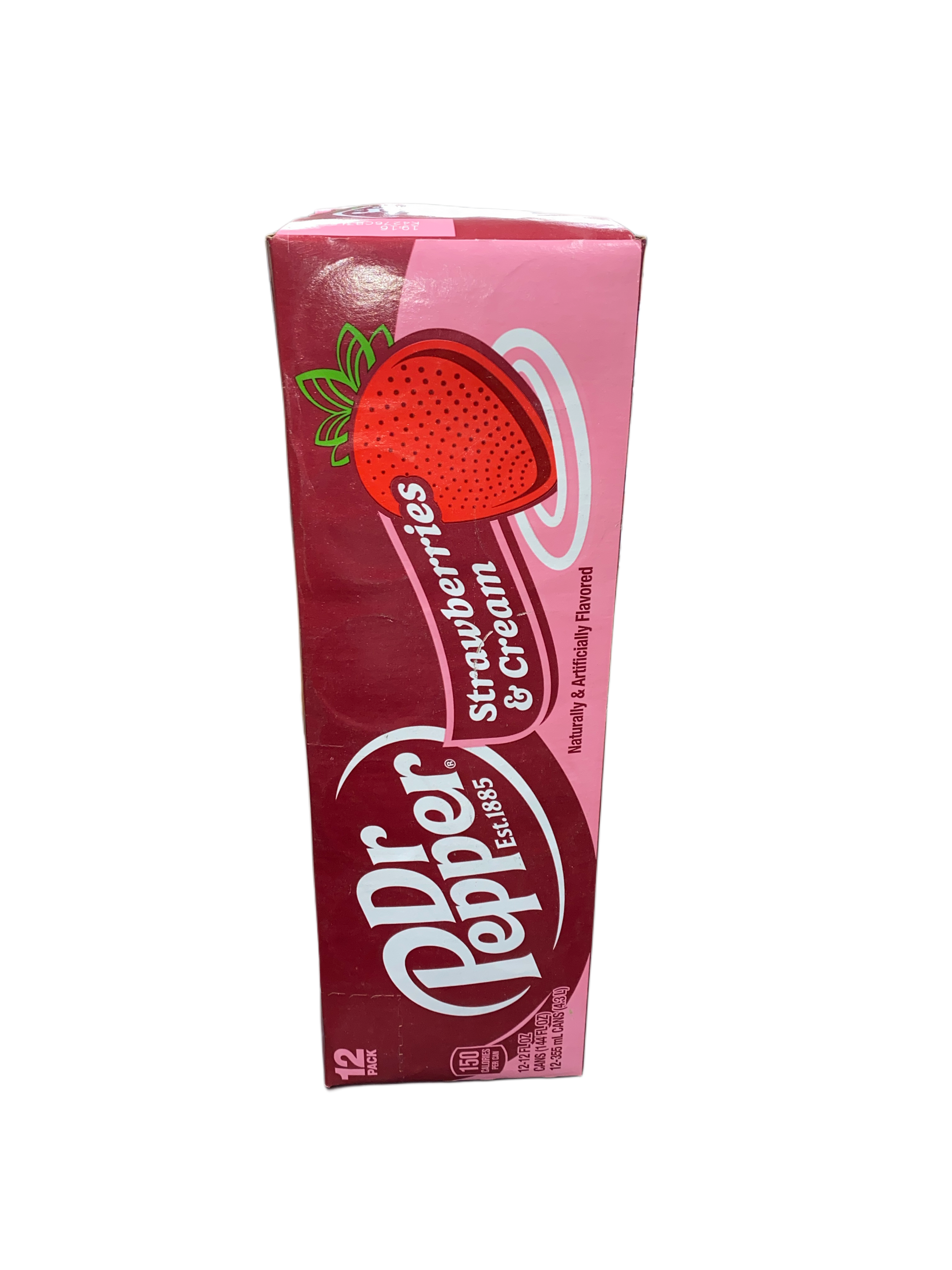 Dr. Pepper Strawberries & Cream Pop Can 355ML - U.S Edition - Beverage - Case of 12 - BB: N/A - Extreme Snacks Wholesale