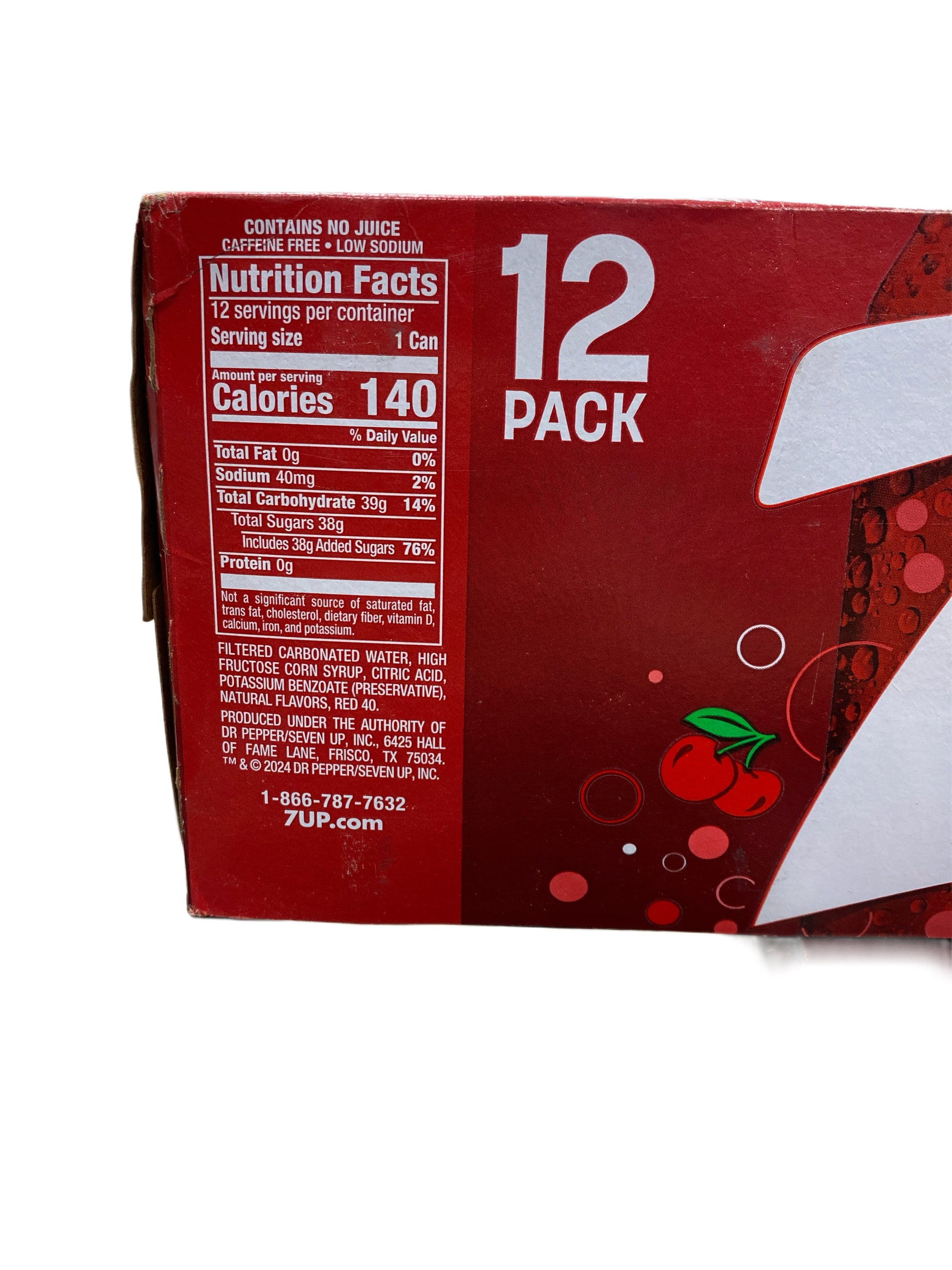 7UP Cherry Can 355ML - U.S Edition - Beverage - Case of 12 - BB: N/A - Extreme Snacks Wholesale