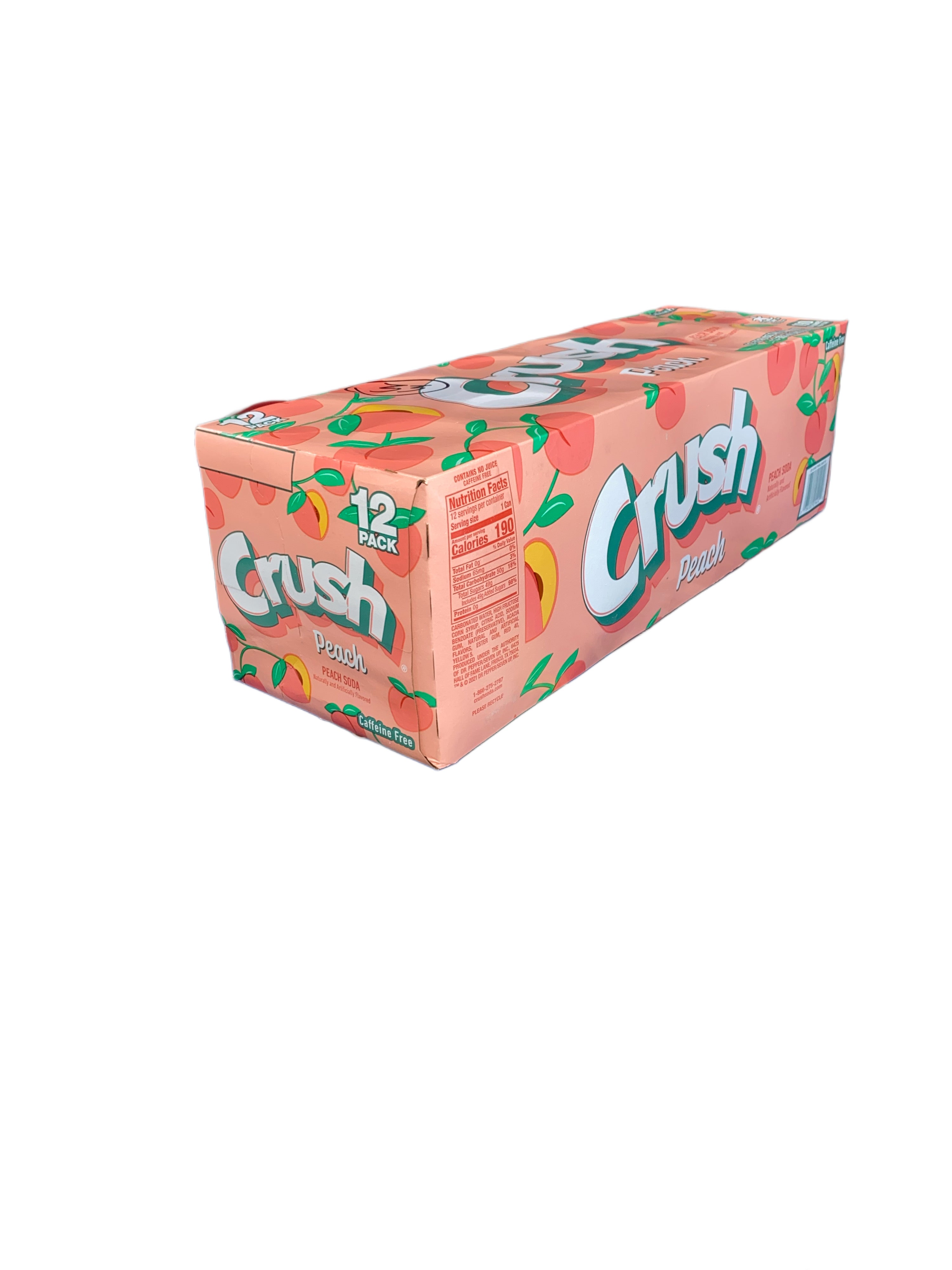 Crush Peach Pop Can 355ML - U.S Edition - Beverage - Case of 12 - BB: N/A - Extreme Snacks Wholesale