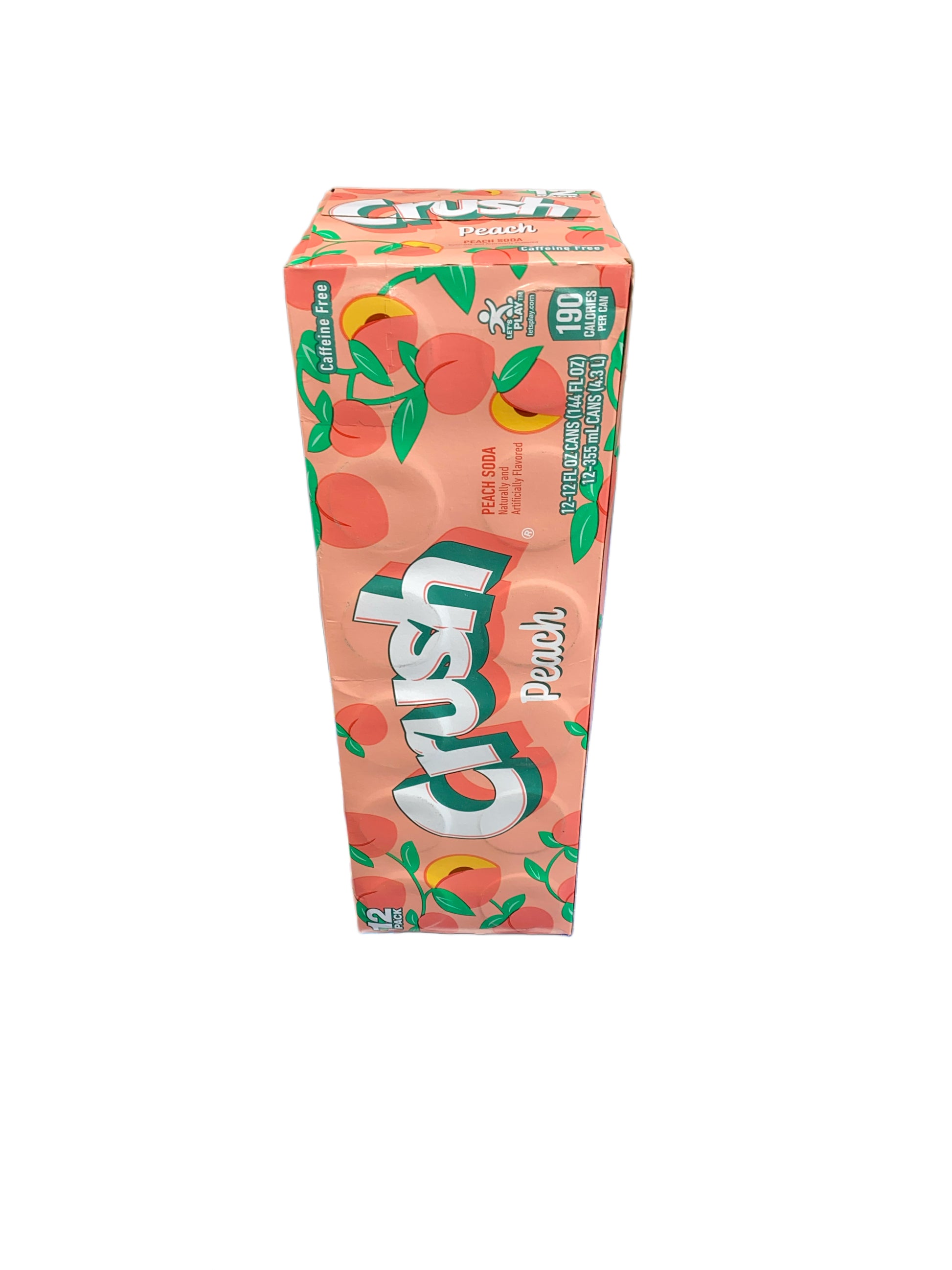 Crush Peach Pop Can 355ML - U.S Edition - Beverage - Case of 12 - BB: N/A - Extreme Snacks Wholesale