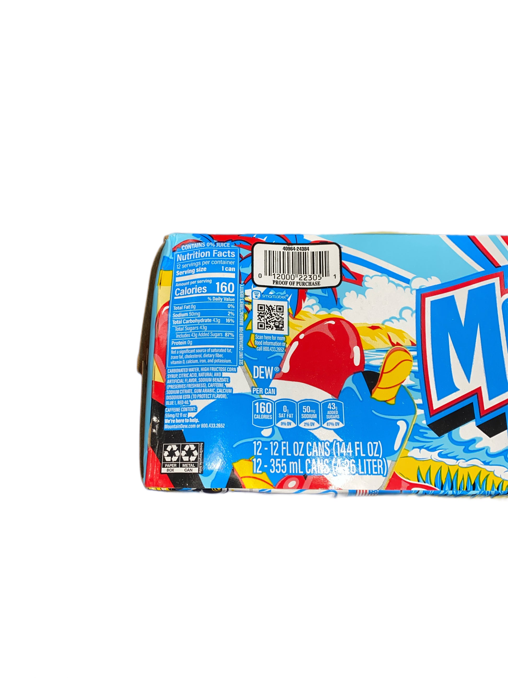 Mountain Dew Summer Freeze Can 355ML - U.S Edition - Beverage - Case of 12 - BB: N/A - Extreme Snacks Wholesale