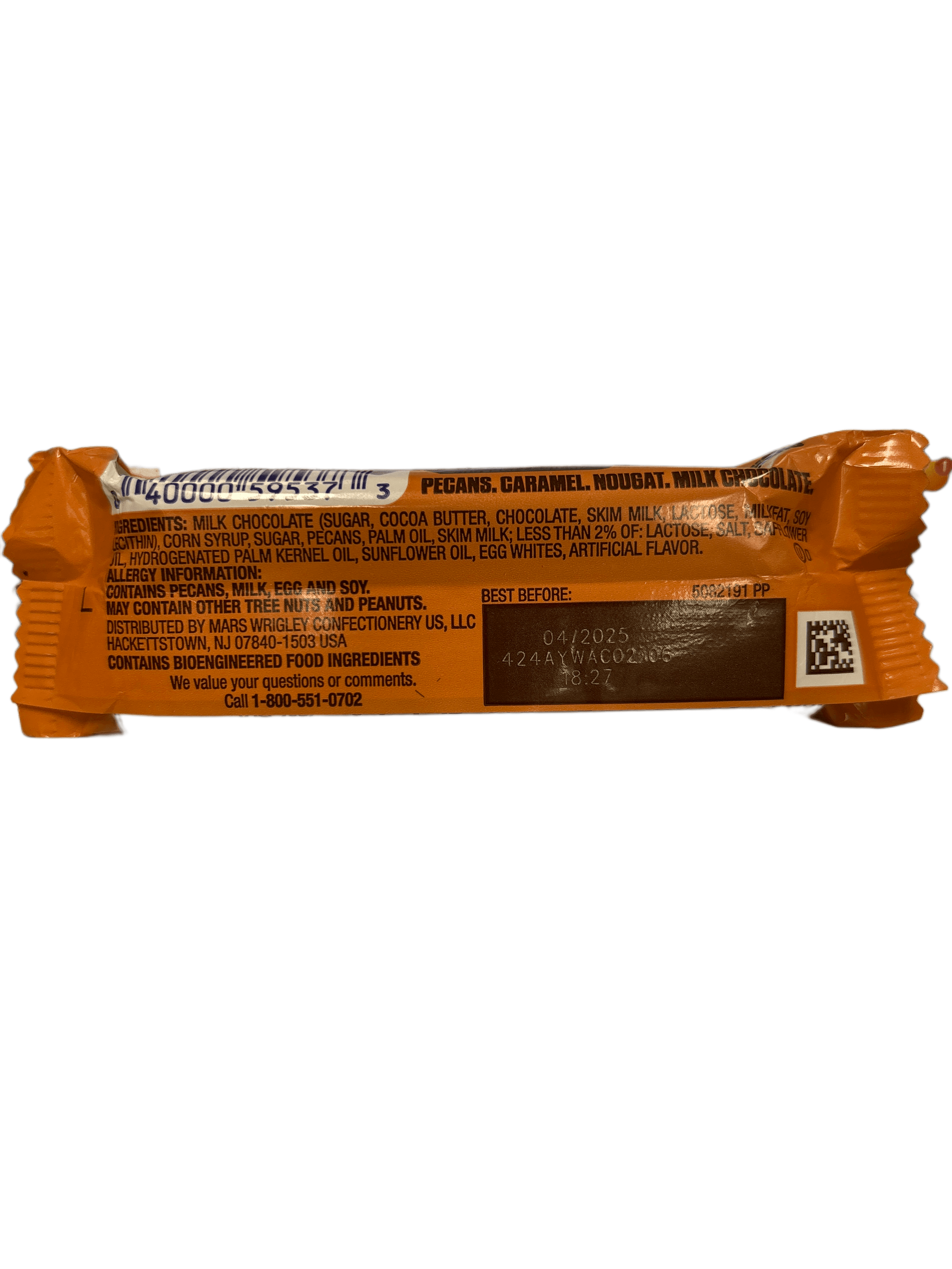 Snickers Pecan Bars 40g - U.S Edition - Chocolate - Case of 24 - BB: N/A