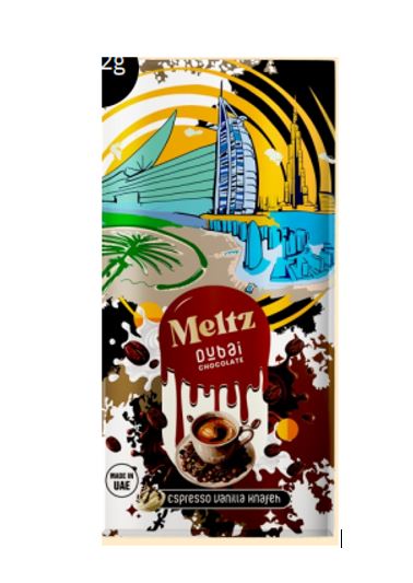 Meltz Dubai Chocolate Knafeh Espresso Vanilla 75G - UAE Edition - Chocolate - Case Of 12- BB: 02/26