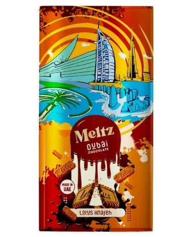 Meltz Dubai Chocolate Knafeh Lotus 75G - UAE Edition - Chocolate - Case Of 12- BB: 02/26