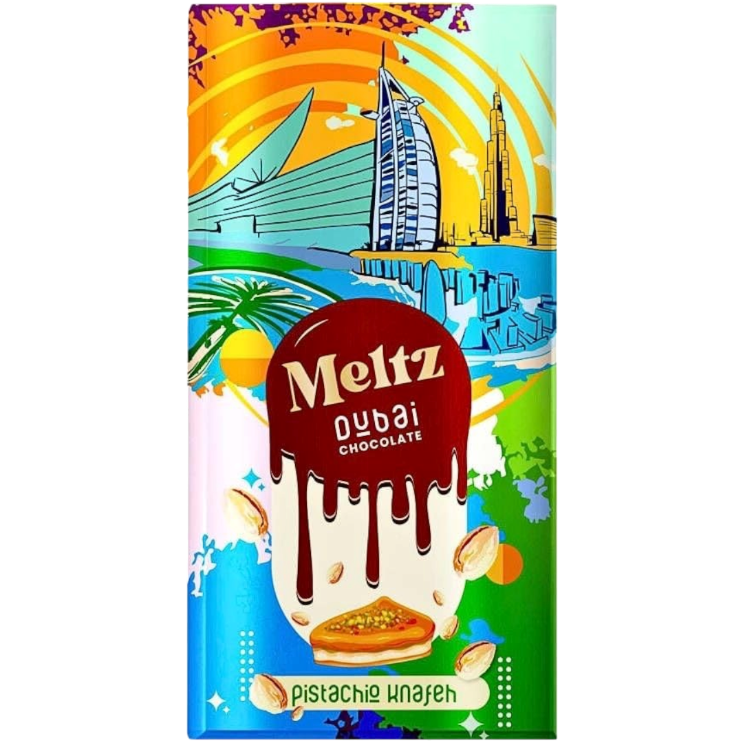 Meltz Dubai Chocolate Knafeh Pistachio 75G - UAE Edition - Chocolate - Case Of 12- BB: 02/26