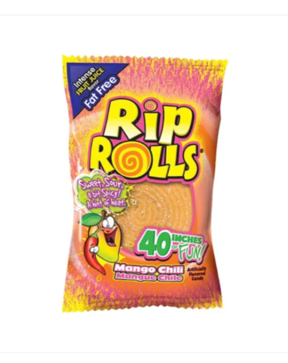 Rip Rolls Mango Chilli 113G - Canada Edition - Candy - Case of 24 - BB: N/A - Extreme Snacks Wholesale