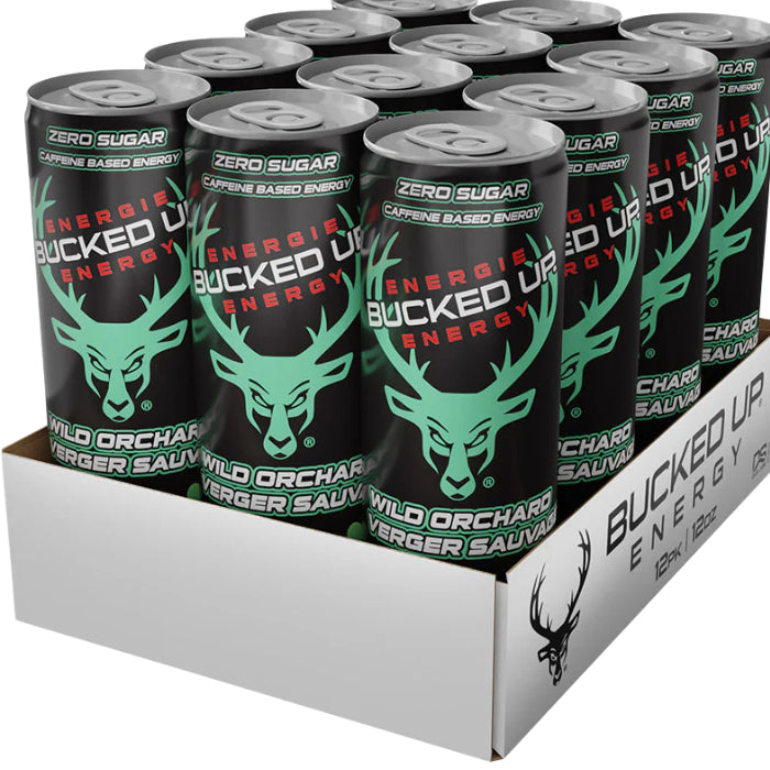 Bucked Up Wild Orchard Energy Drink 355ML- Canada Edition - Beverage - Case of 12 - BB: N/A - Extreme Snacks Wholesale