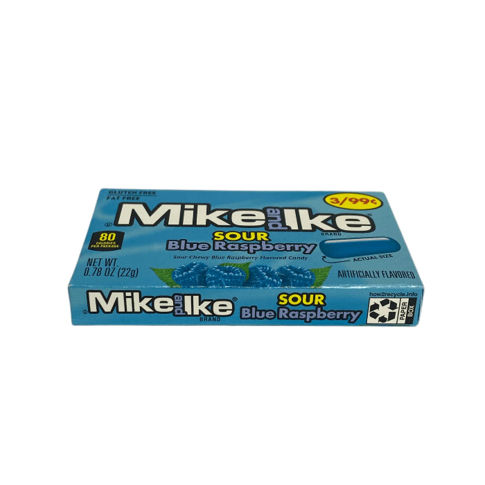 Mike & Ike Sour Blue Raspberry Theater Box 120G- U.S Edition - Candy - Case of 12 - BB: N/A - Extreme Snacks Wholesale