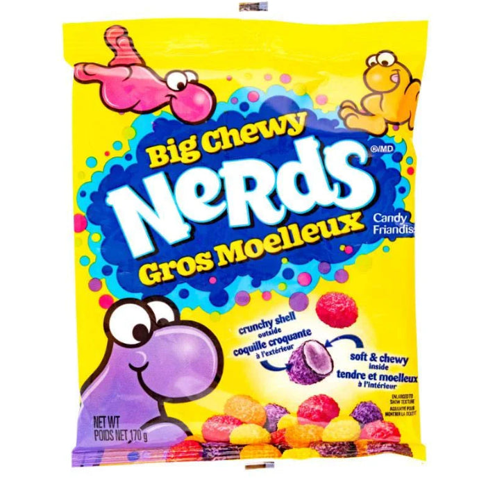 Nerds Big Chewy Peg Bag 170g - U.S Edition - Candy - Case of 9 - BB: N/A - Extreme Snacks Wholesale