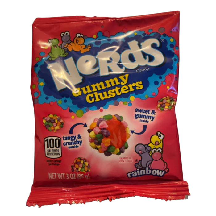 Nerds Gummy Clusters Rainbow Theater Box 85g - U.S Edition - Candy - Case of 12 - BB: N/A - Extreme Snacks Wholesale