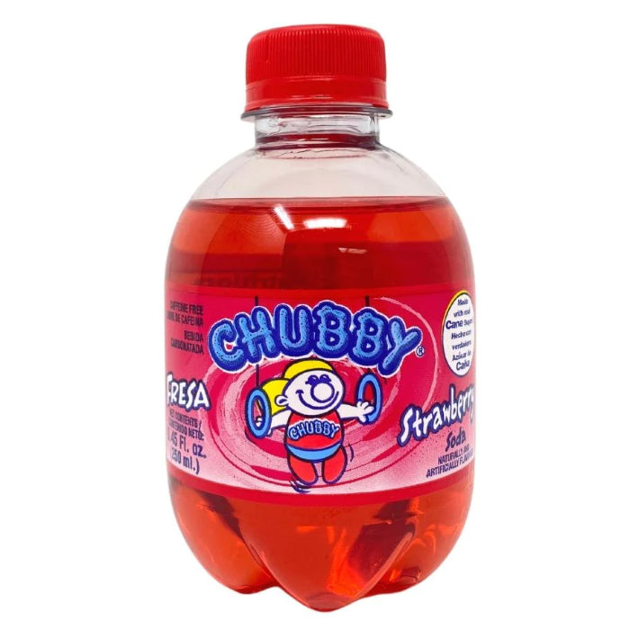 Chubby Strawberry Soda 250ML - Trinidad Edition - Beverage - Case Of 24 - BB:N/A - Extreme Snacks Wholesale