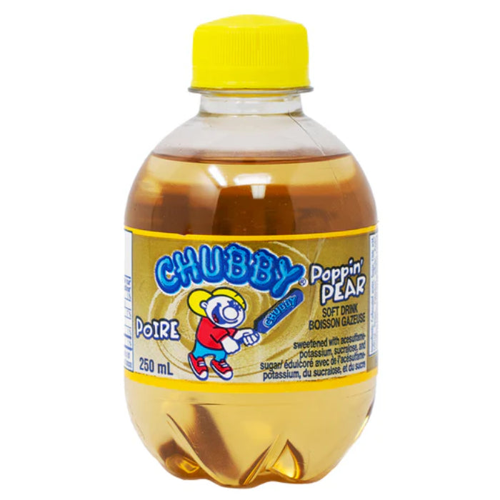 Chubby Poppn Pear Soda 250ML - Trinidad Edition - Beverage - Case Of 24 - BB:N/A - Extreme Snacks Wholesale
