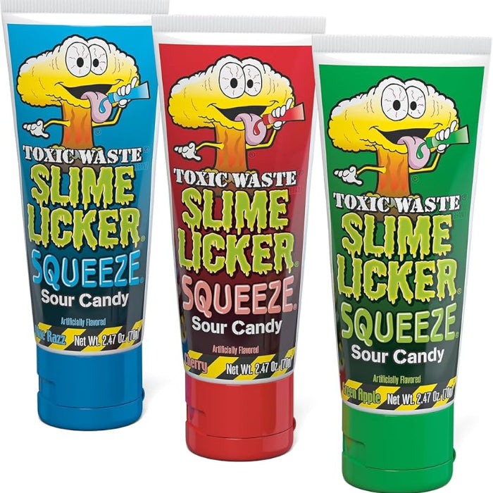 Toxic Waste Slime Licker Squeeze 2.47OZ - U.S Edition - Candy - Case of 12 - BB: N/A - Extreme Snacks Wholesale