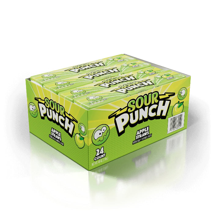 Sour Punch Apple Straws Candy - U.S Edition - Candy - Case of 24 - BB: N/A - Extreme Snacks Wholesale