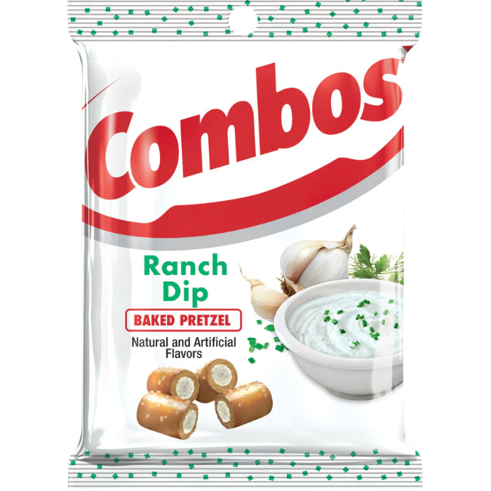 Combos Snack Ranch Dip Baked Pretzel 178.6G - U.S Edition - Snack - Case Of 12 - BB: N/A - Extreme Snacks Wholesale