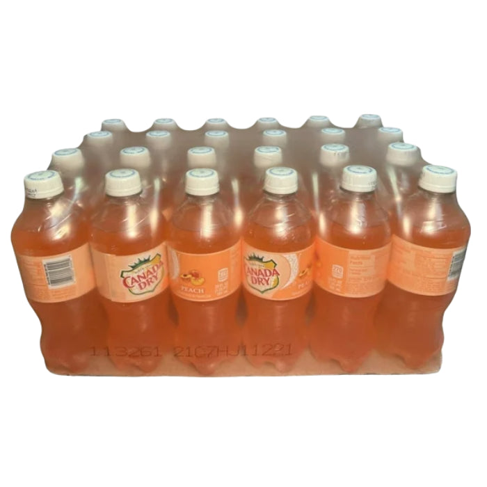 Canada Dry Peach Soda Bottle 591ML - U.S Edition - Beverage - Case Of 24 - BB: N/A - Extreme Snacks Wholesale