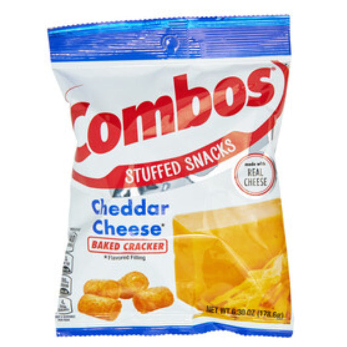 Combos Snack Cheddar Cracker Cheese 178.6G - U.S Edition - Snack - Case Of 12 - BB: N/A - Extreme Snacks Wholesale