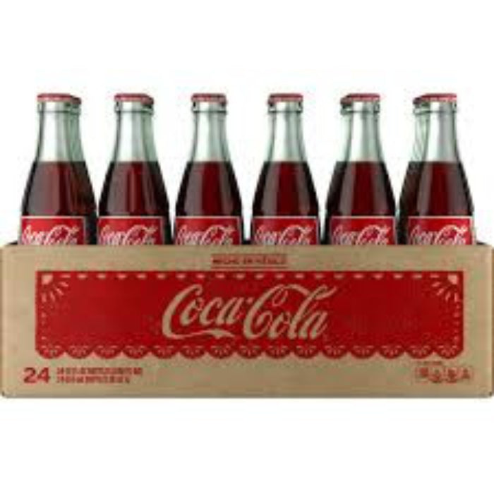 Coca-Cola Glass Bottles Cane Sugar 355ML - Mexico Edition - Beverage - Case Of 24 - BB:N/A - Extreme Snacks Wholesale