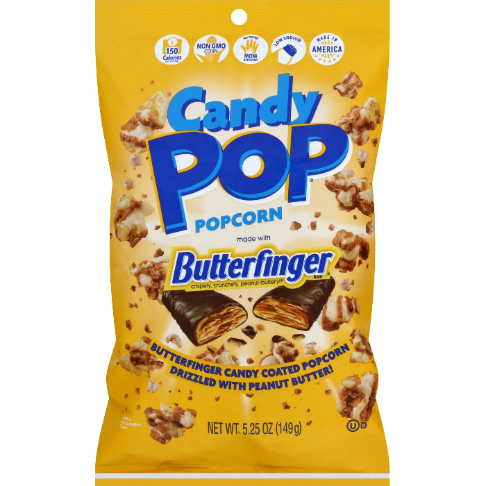 Candy Pop Butterfinger Popcorn 149g - U.S Edition - Popcorn - Case of 12 - BB: N/A - Extreme Snacks Wholesale