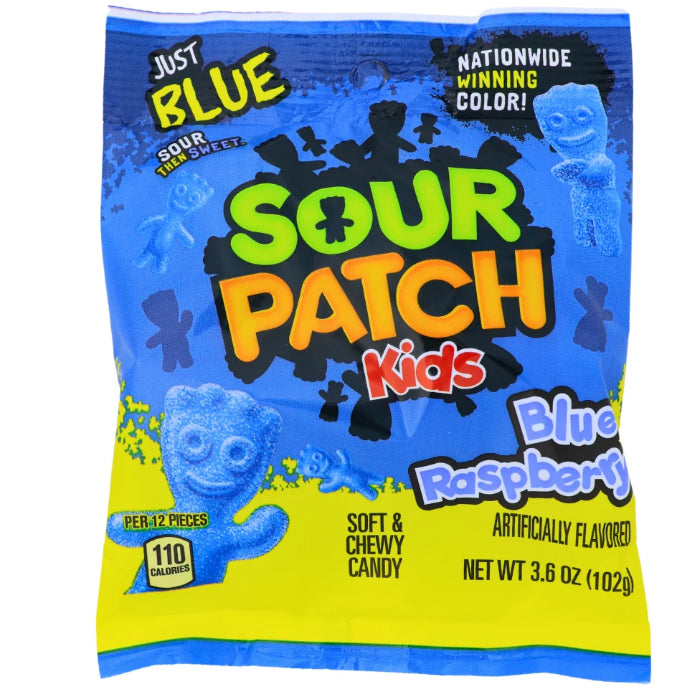 Sour Patch Kids Blue Raspberry 102G - Canadian Edition - Candy - Case of 12 - BB: N/A - Extreme Snacks Wholesale