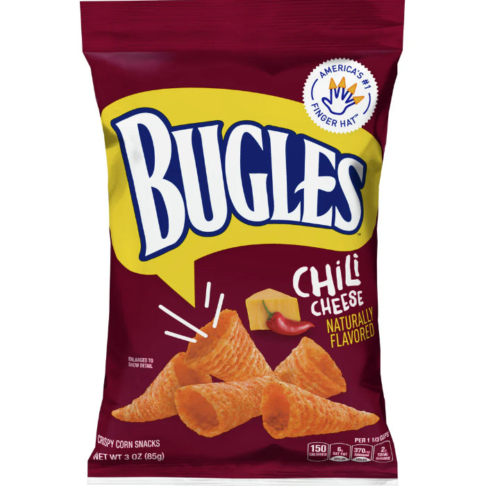 Bugles Chilli Cheese 85g - U.S Edition - Chips - Case of 6 - BB: N/A - Extreme Snacks Wholesale