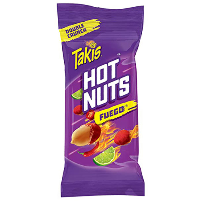 Takis Hot Nuts Fuego 90G, Case Of 12 - Canadian Edition - Corn Nuts - Pallet (120 Cases) - BB: Fresh Date