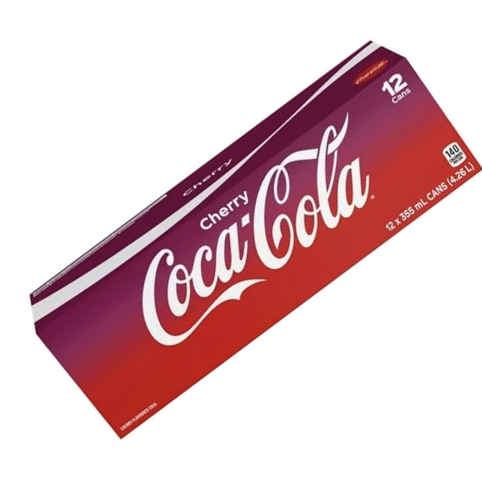 Coca Cola Cherry, 355 ml cans, 12 pk - Canada Edition - Beverage - Pallet - BB: Fresh Date