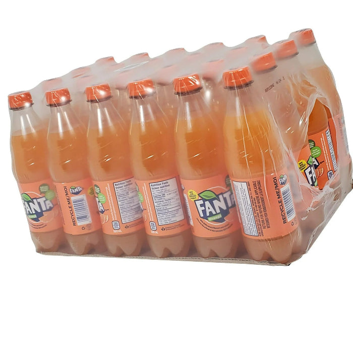 Fanta Orange, 500 ml bottles, Case Of 24 - Canadian Edition - Beverage - Pallet - BB: Fresh Date