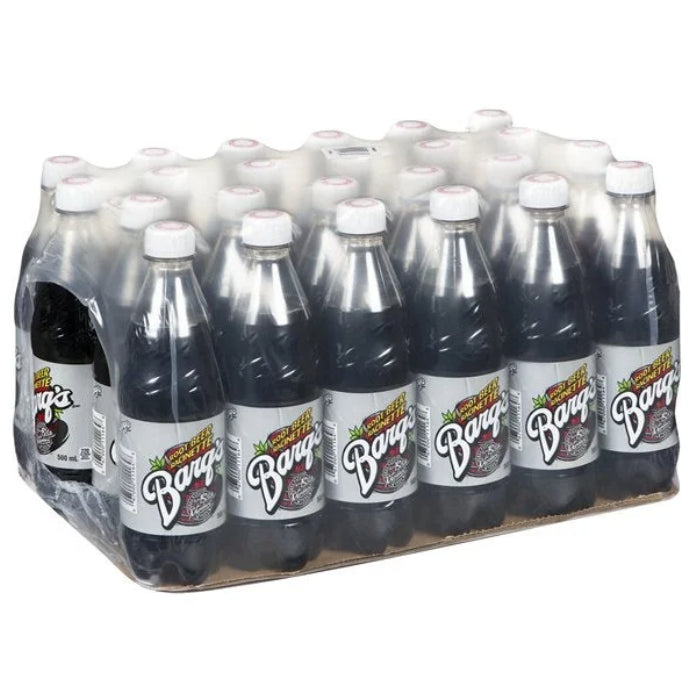 Barqs Root Beer, 500 ml bottles, Case Of 24 - Canadian Edition - Beverage - Pallet - BB: Fresh Date
