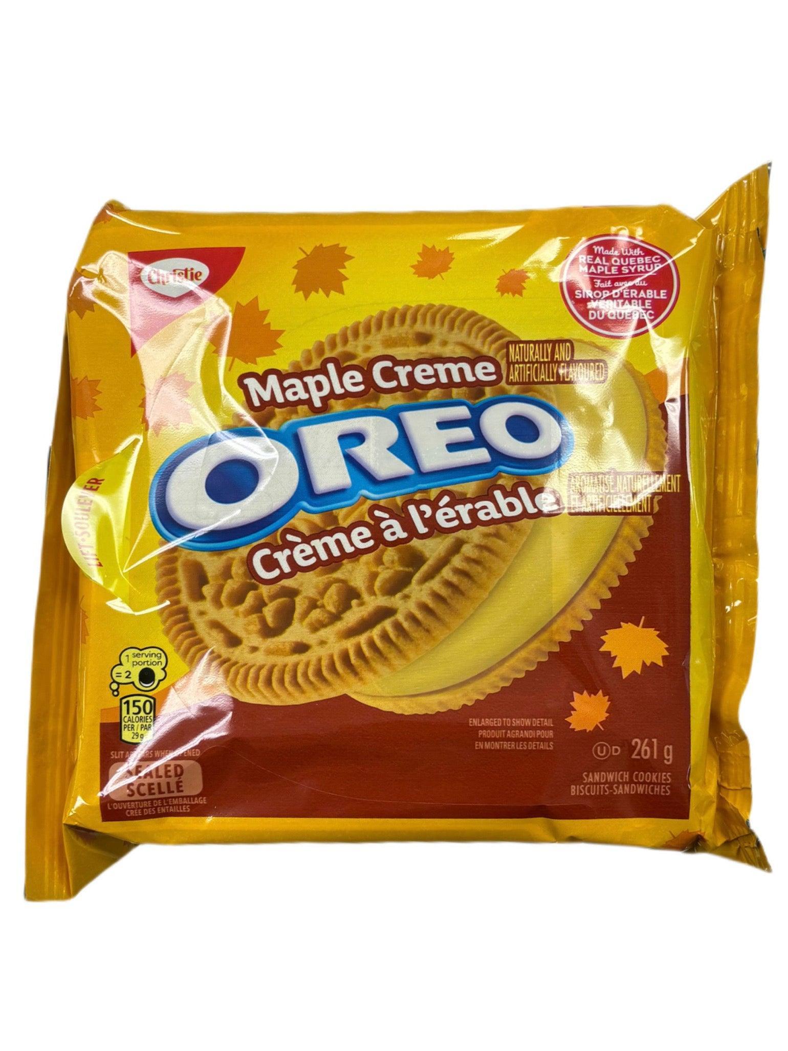 Oreo Maple Creme Quebec Cookie 261G - Canada Edition - Snack - Case of 12 - BB: N/A